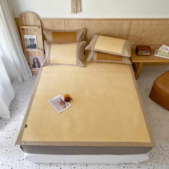 91家纺网 家纺一手货源 找家纺 时年 2021新款高品质御藤席 御藤-米色