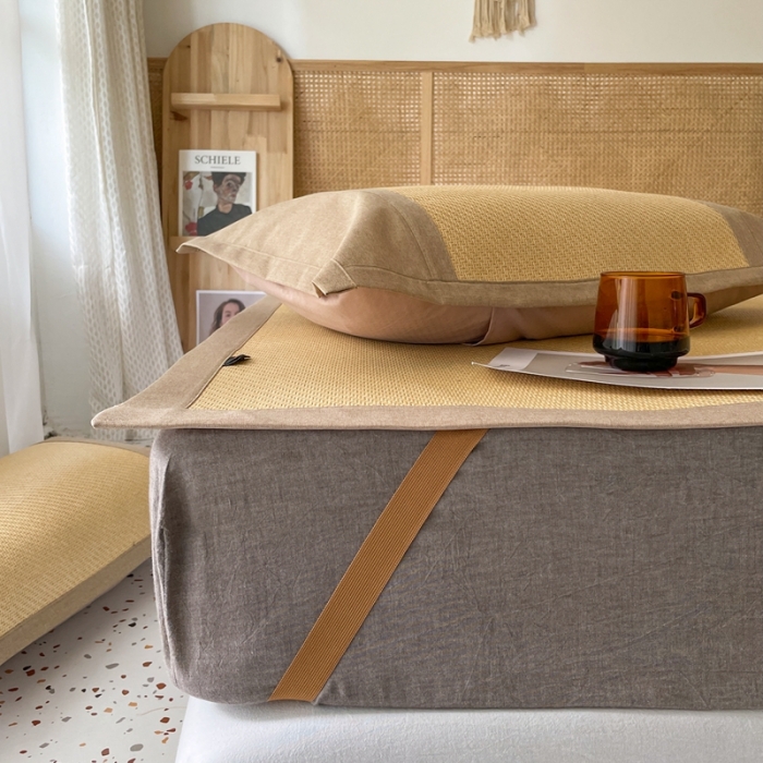 91家纺网 家纺一手货源 找家纺 时年 2021新款高品质御藤席 御藤-米色