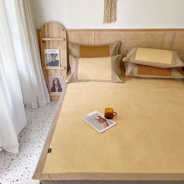 91家纺网 家纺一手货源 找家纺 时年 2021新款高品质御藤席 御藤-米色