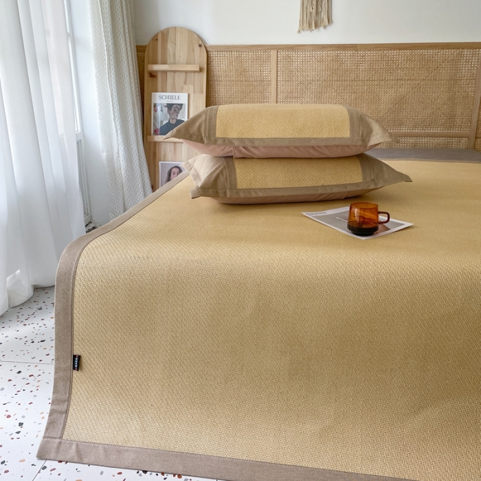 91家纺网 家纺一手货源 找家纺 时年 2021新款高品质御藤席 御藤-米色