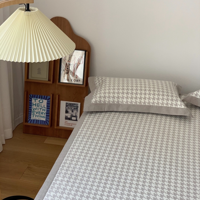 91家纺网 家纺一手货源 找家纺 时年 2021新款水洗提花冰丝凉席养生席 千鸟格-米咖