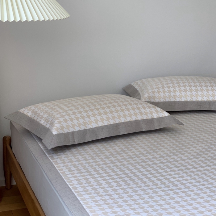 91家纺网 家纺一手货源 找家纺 时年 2021新款水洗提花冰丝凉席养生席 千鸟格-奶黄