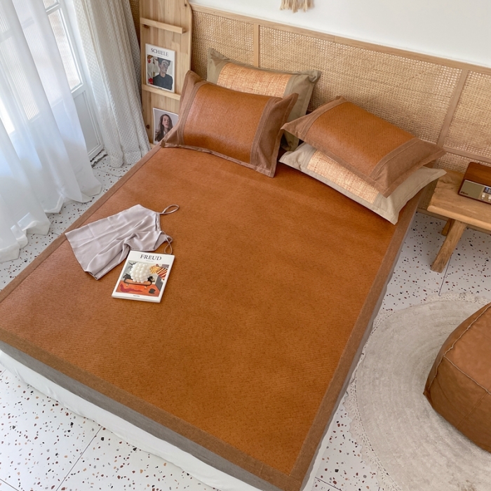 91家纺网 家纺一手货源 找家纺 时年 2021新款高品质御藤席 御藤-棕色