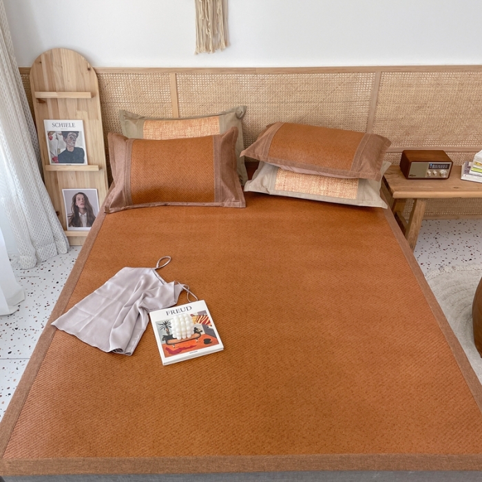 91家纺网 家纺一手货源 找家纺 时年 2021新款高品质御藤席 御藤-棕色