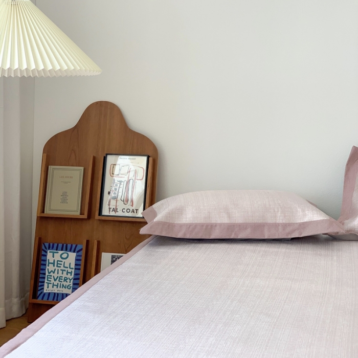 91家纺网 家纺一手货源 找家纺 时年 2021新款水洗提花冰丝凉席养生席 席纹-粉