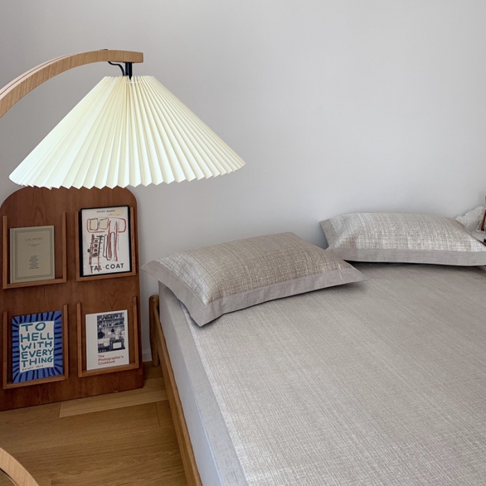 91家纺网 家纺一手货源 找家纺 时年 2021新款水洗提花冰丝凉席养生席 席纹-灰