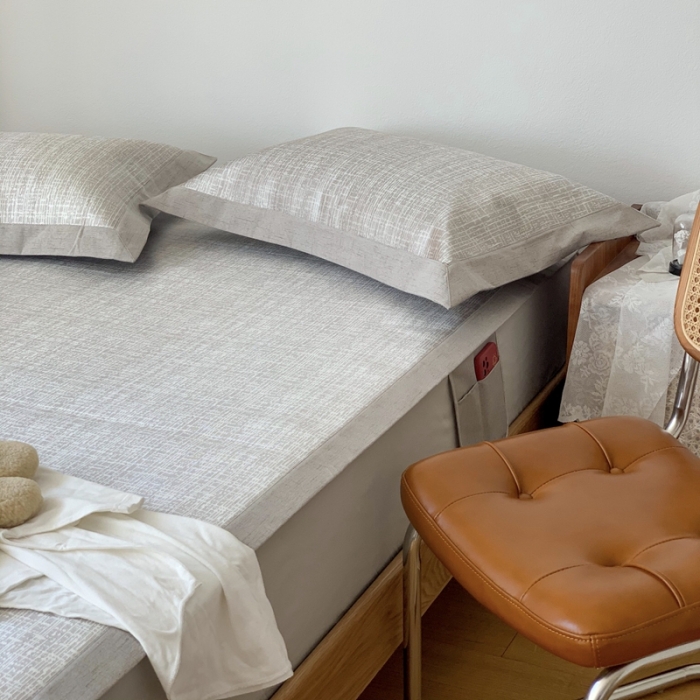 91家纺网 家纺一手货源 找家纺 时年 2021新款水洗提花冰丝凉席养生席 席纹-灰