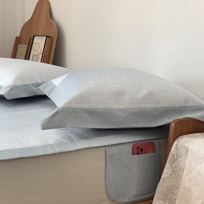 91家纺网 家纺一手货源 找家纺 时年 2021新款水洗提花冰丝凉席养生席 席纹-天蓝