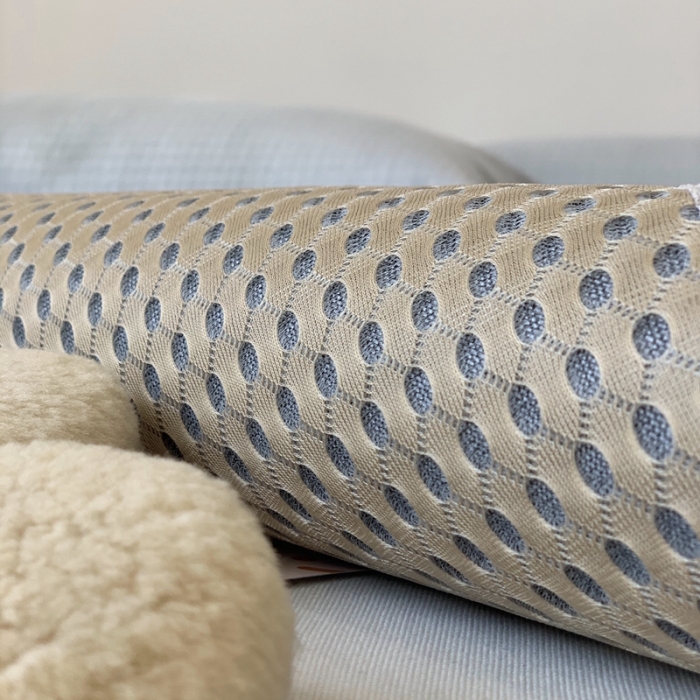 91家纺网 家纺一手货源 找家纺 时年 2021新款水洗提花冰丝凉席养生席 席纹-天蓝