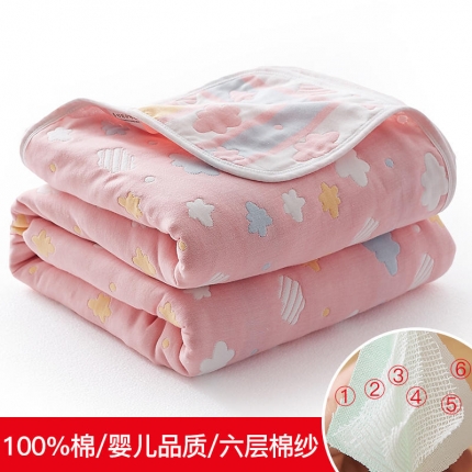 91家纺网 家纺一手货源 找家纺 （总）爱港 2023新款专版全棉纱布六层毛巾被