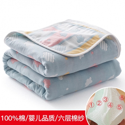 91家纺网 家纺一手货源 找家纺 （总）爱港 2023新款专版全棉纱布六层毛巾被