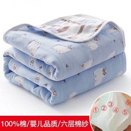 91家纺网 家纺一手货源 找家纺 （总）爱港 2023新款专版全棉纱布六层毛巾被