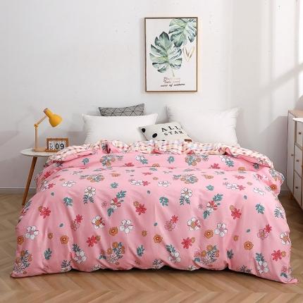 91家纺网 家纺一手货源 找家纺 晶缦家纺 2021新款秋冬款全棉12868单被套 梦里花粉