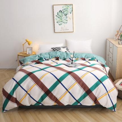 91家纺网 家纺一手货源 找家纺 晶缦家纺 2021新款秋冬款全棉12868单被套 英伦格调