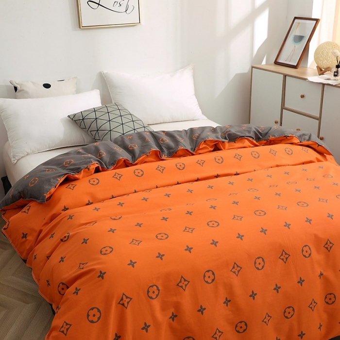 91家纺网 家纺一手货源 找家纺 晶缦家纺 2021新款秋冬款全棉12868单被套 潮流桔