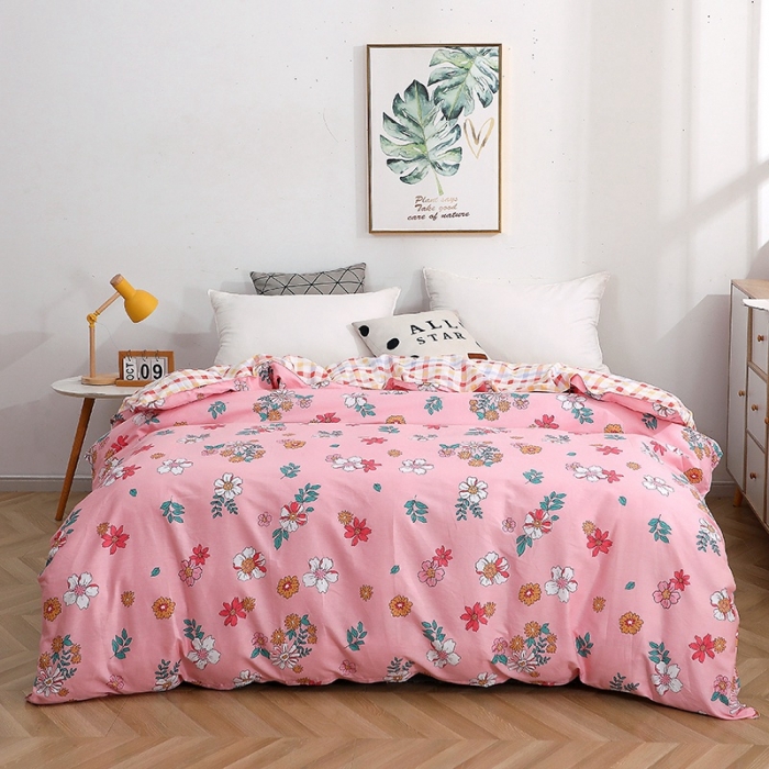 91家纺网 家纺一手货源 找家纺 晶缦家纺 2021新款秋冬款全棉12868单被套 梦里花粉