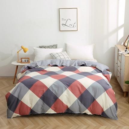 晶缦家纺 2021新款秋冬款全棉12868单被套 梦想时光红