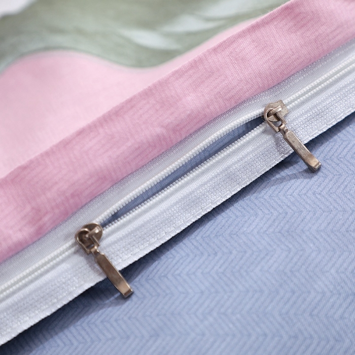 91家纺网 家纺一手货源 找家纺 晶缦家纺 2021新款秋冬款全棉12868单被套 沐雅清风粉