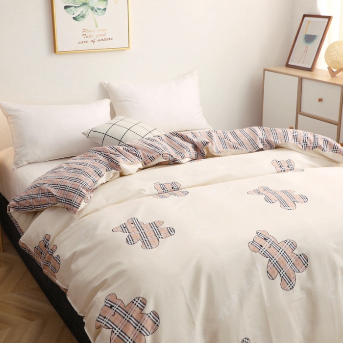 91家纺网 家纺一手货源 找家纺 晶缦家纺 2021新款秋冬款全棉12868单被套 熊宝贝