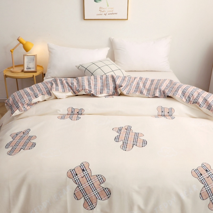 91家纺网 家纺一手货源 找家纺 晶缦家纺 2021新款秋冬款全棉12868单被套 熊宝贝