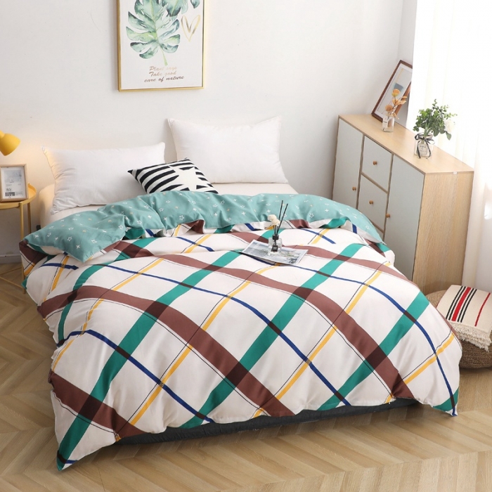 91家纺网 家纺一手货源 找家纺 晶缦家纺 2021新款秋冬款全棉12868单被套 英伦格调