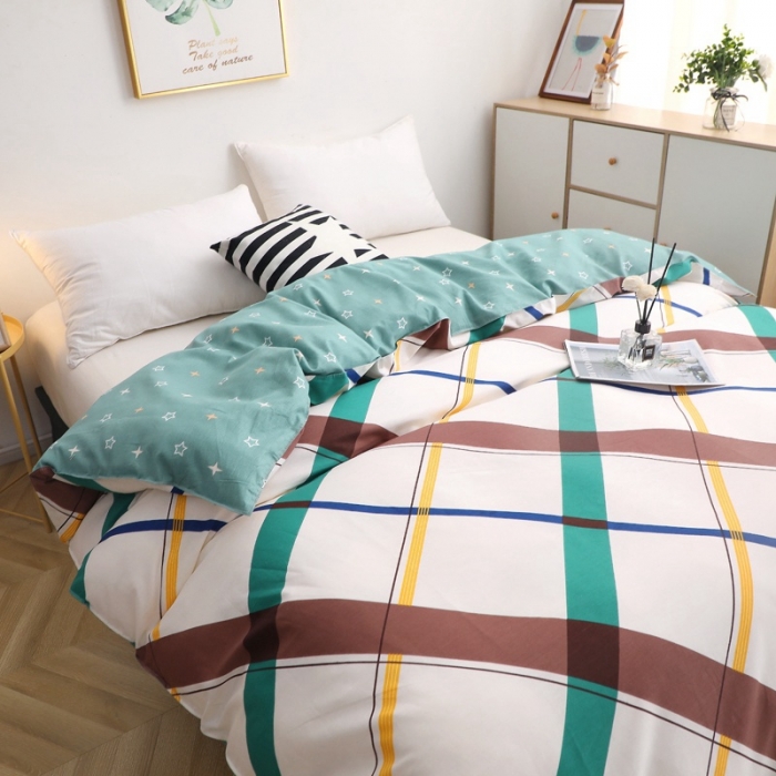 91家纺网 家纺一手货源 找家纺 晶缦家纺 2021新款秋冬款全棉12868单被套 英伦格调