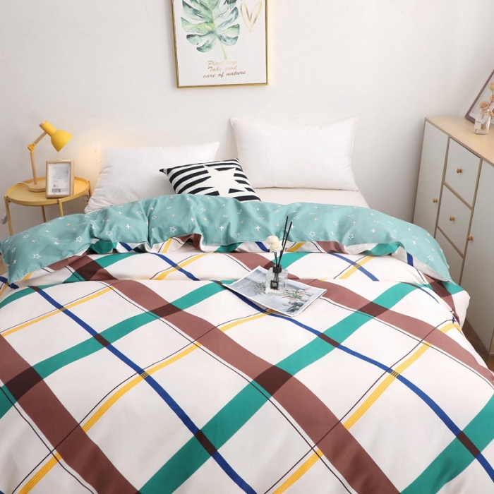 91家纺网 家纺一手货源 找家纺 晶缦家纺 2021新款秋冬款全棉12868单被套 英伦格调