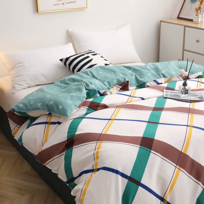 91家纺网 家纺一手货源 找家纺 晶缦家纺 2021新款秋冬款全棉12868单被套 英伦格调