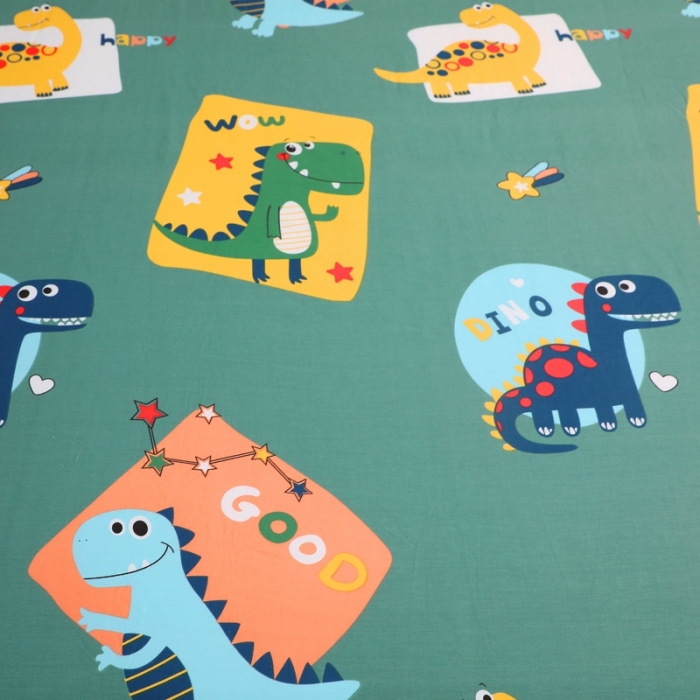 91家纺网 家纺一手货源 找家纺 晶缦家纺2021新款秋冬款全棉12868多规格单床单恐龙家族