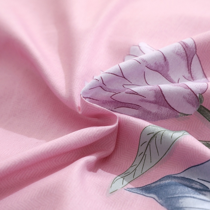 91家纺网 家纺一手货源 找家纺 晶缦家 2021新款秋冬全棉12868多规格单床单沐雅清风粉