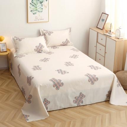 晶缦家纺 2021新款秋冬款全棉12868多规格单床单熊宝贝