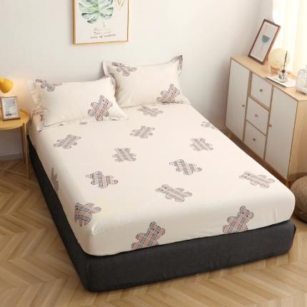 91家纺网 家纺一手货源 找家纺 晶缦家纺 2021新款秋冬款全棉12868多规格单床笠 熊宝贝