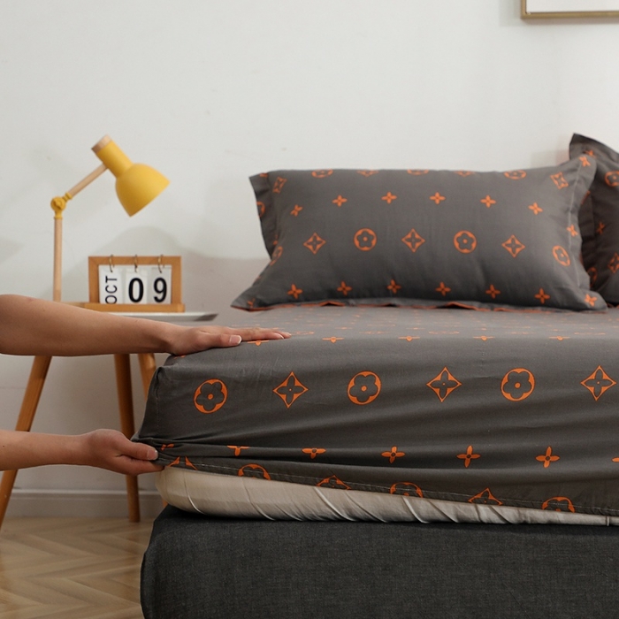 91家纺网 家纺一手货源 找家纺 晶缦家纺 2021新款秋冬款全棉12868多规格单床笠 潮流咖