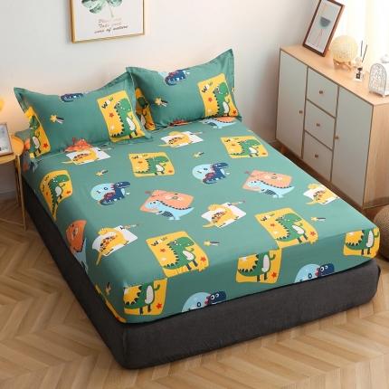 晶缦家纺 2021新款秋冬款全棉12868多规格单床笠 恐龙家族