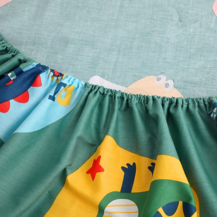 91家纺网 家纺一手货源 找家纺 晶缦家纺 2021新款秋冬款全棉12868多规格单床笠 恐龙家族