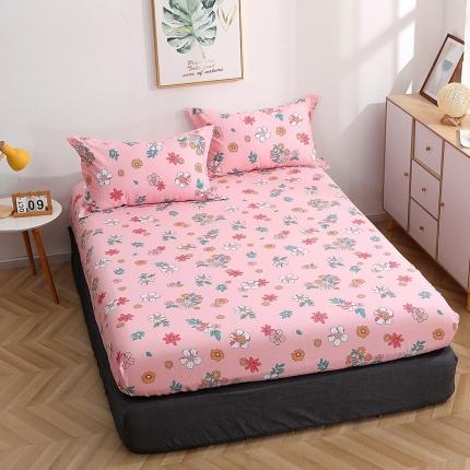 晶缦家纺 2021新款秋冬款全棉12868多规格单床笠 梦里花粉