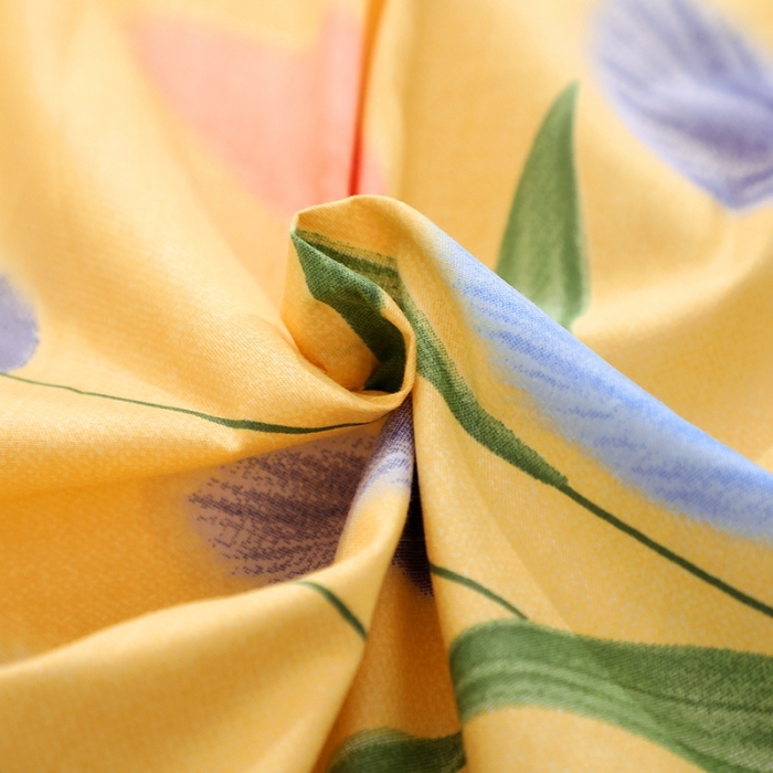 91家纺网 家纺一手货源 找家纺 晶缦家纺 2021新款秋冬款全棉12868多规格单床笠 香氛密语黄