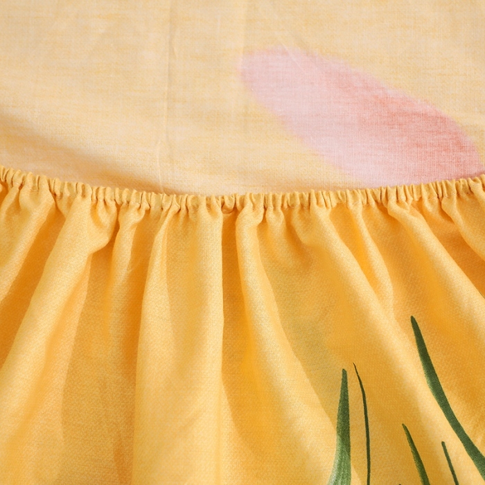 91家纺网 家纺一手货源 找家纺 晶缦家纺 2021新款秋冬款全棉12868多规格单床笠 香氛密语黄