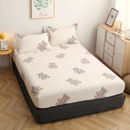 晶缦家纺 2021新款秋冬款全棉12868多规格单床笠 熊宝贝