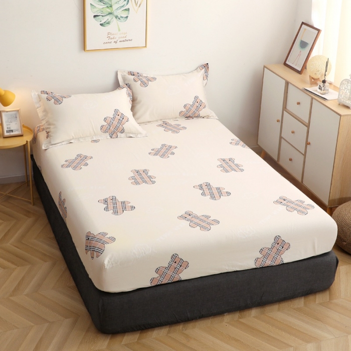 91家纺网 家纺一手货源 找家纺 晶缦家纺 2021新款秋冬款全棉12868多规格单床笠 熊宝贝