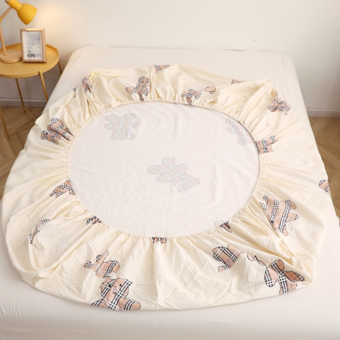 91家纺网 家纺一手货源 找家纺 晶缦家纺 2021新款秋冬款全棉12868多规格单床笠 熊宝贝