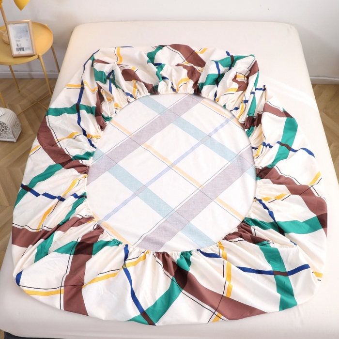 91家纺网 家纺一手货源 找家纺 晶缦家纺 2021新款秋冬款全棉12868多规格单床笠 英伦格调