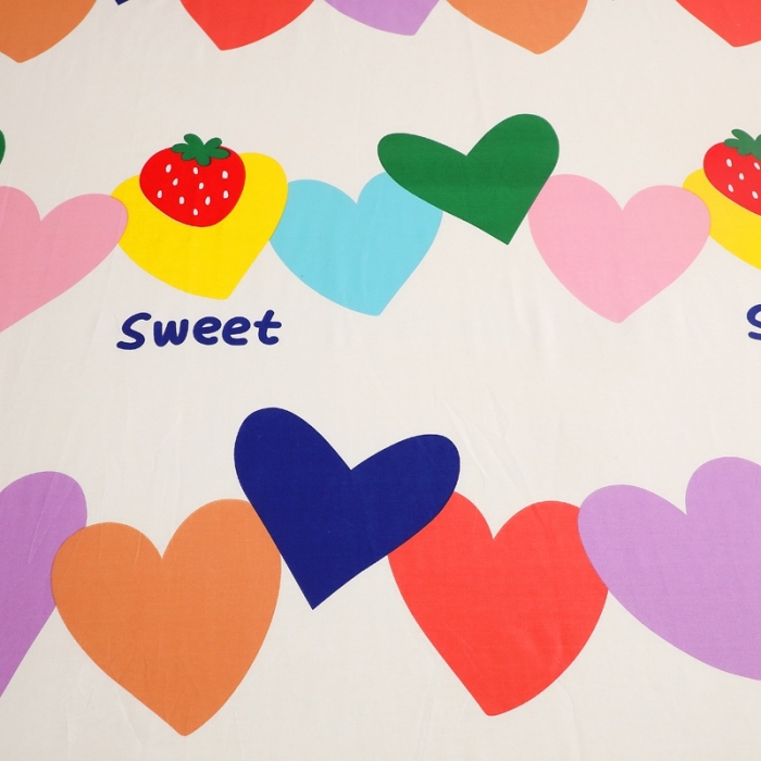 91家纺网 家纺一手货源 找家纺 晶缦家纺2021新款秋冬款全棉12868多规格四件套爱心草莓