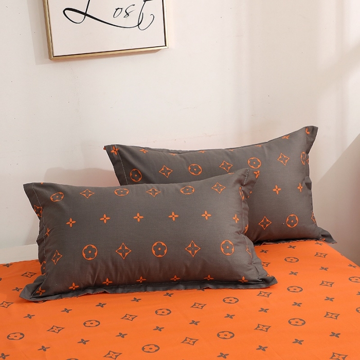 91家纺网 家纺一手货源 找家纺 晶缦家纺 2021新款秋冬款全棉12868多规格四件套潮流桔