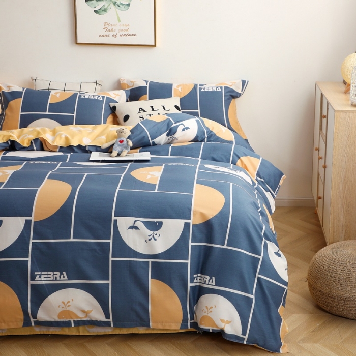 91家纺网 家纺一手货源 找家纺 晶缦家纺 2021秋冬款全棉12868多规格四件套 海洋物语