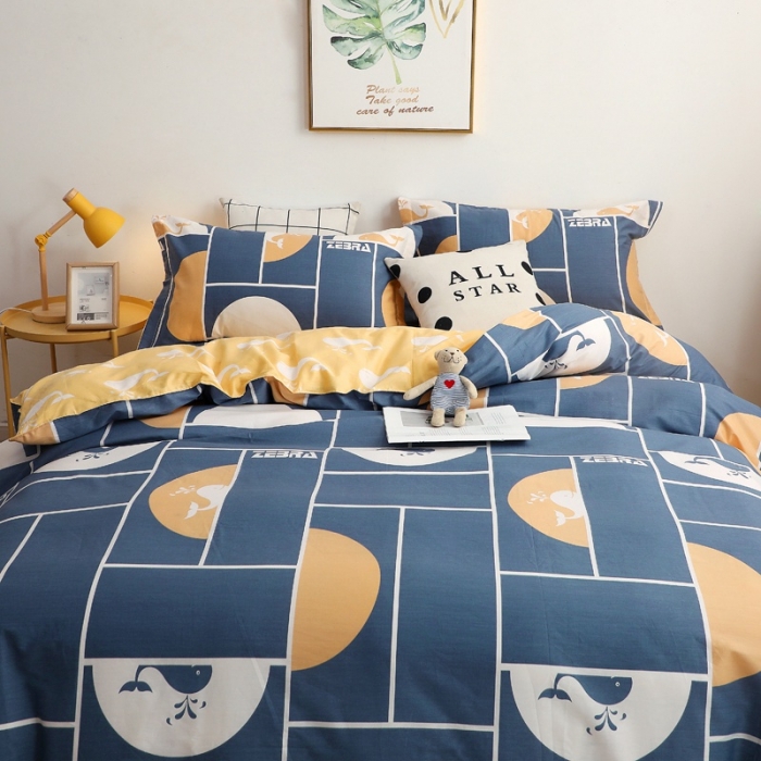 91家纺网 家纺一手货源 找家纺 晶缦家纺 2021秋冬款全棉12868多规格四件套 海洋物语