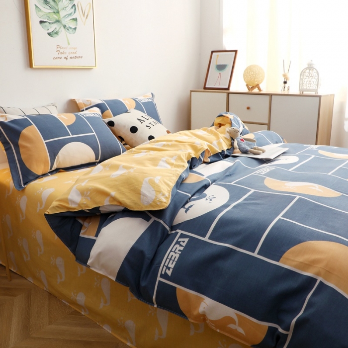 91家纺网 家纺一手货源 找家纺 晶缦家纺 2021秋冬款全棉12868多规格四件套 海洋物语