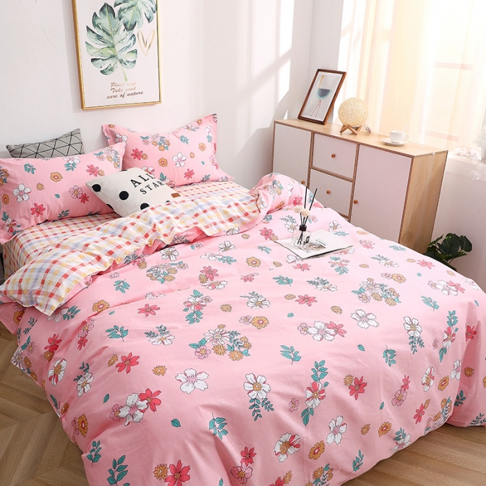 91家纺网 家纺一手货源 找家纺 晶缦家纺 2021秋冬款全棉12868多规格四件套 梦里花粉