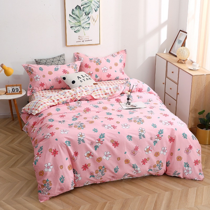 91家纺网 家纺一手货源 找家纺 晶缦家纺 2021秋冬款全棉12868多规格四件套 梦里花粉