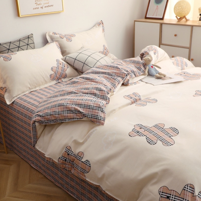 91家纺网 家纺一手货源 找家纺 晶缦家纺2021新款秋冬款全棉12868多规格四件套熊宝贝米